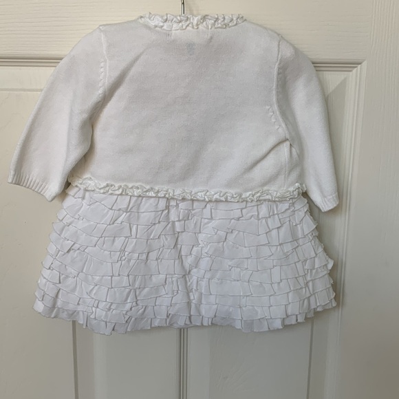 NEW Children’s Place Matching Set Ruffle Dress and Shrug Embroidered Cardigan - Picture 6 of 14